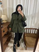 بارانی کوتاه کد12490 - تصویر 7