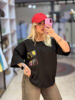 تیشرت باکسی smile کد 13703 - Image 4