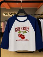 کراپ تیشرت cherries کد 13953 - Image 2