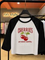کراپ تیشرت cherries کد 13953