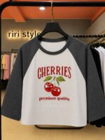 کراپ تیشرت cherries کد 13953 - Image 4
